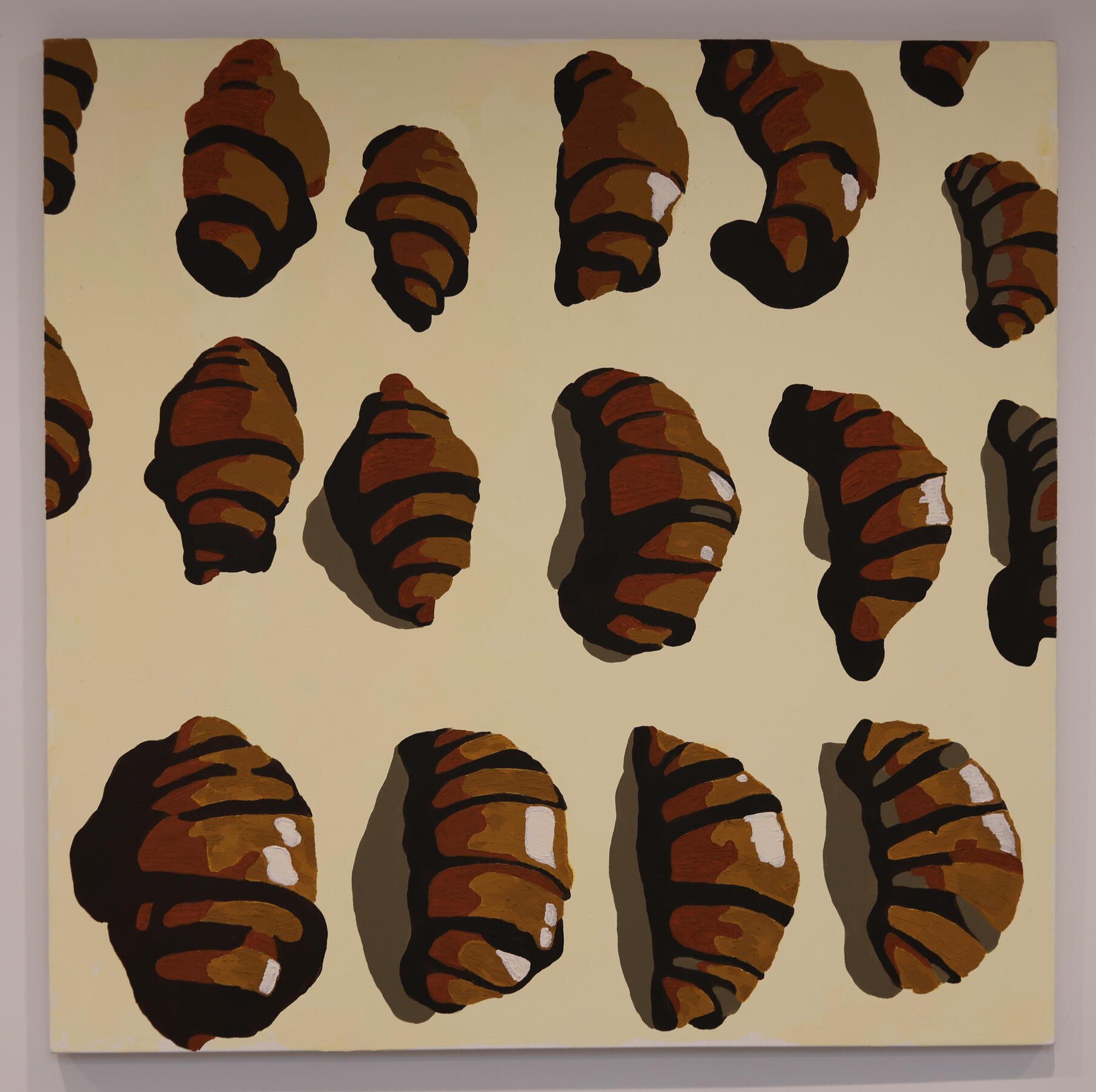 Rugelach, Oil and Acrylic on canvas, 94 x 94 cm(37 x 37 inch), 2021
